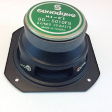 Load image into Gallery viewer, 5.25&quot; MID-WOOFER SONODYNE, 10 OZ MAGNET, 25 WATTS @ 8 OHMS CLOTH PAPER INVERTED RUBBER EDGE
