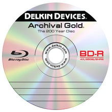 Load image into Gallery viewer, Delkin Devices DDBD-R/Single 4X-HT Retail Single BD-R in an Archival Poly Jewel Case with Hang Tab
