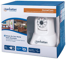 Load image into Gallery viewer, MANHATTAN 551359 Home Cam Includes HomeCam App for Mobile Phone, Connects with Wifi, Integrated Mic &amp; Speaker, Day/night Vision, Pan, Tilt &amp; Digital Zoom(White)

