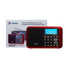 Load image into Gallery viewer, Kaito Ka108 Super Sound Quality Am Fm Shortwave Radio With Mp3 Player And Radio Recorder, Radio Time
