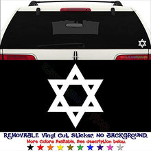Load image into Gallery viewer, GottaLoveStickerz Jewish Star of David Removable Vinyl Decal Sticker for Laptop Tablet Helmet Windows Wall Decor Car Truck Motorcycle - Size (15 Inch / 38 cm Tall) - Color (Matte White)
