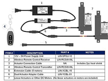 Load image into Gallery viewer, WindyNation Linear Actuator or DC Motor Power Supply + DPDT Wireless Remote Control Switch + Double Adapter Cable + 15 Foot Extension Cable
