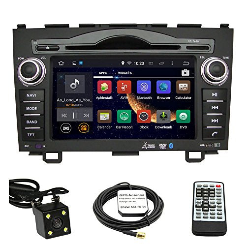 Car Stereo DVD Player for Honda CRV 2007 2008 2009 2010 2011 Double Din 7 Inch Touch Screen TFT LCD Monitor In-dash DVD Video Receiver Car GPS Navigation System with Built-In Bluetooth TV Radio, Suppo