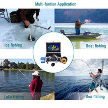 Load image into Gallery viewer, SYANSPAN Fish Finder Underwater Fishing Video Camera 7&quot; TFT LCD Monitor IP68 HD 1000TVL Camera,8GB TF Card Recording/Snapshot,12 Adjustable IR Lights Night Version Ice/Lake Fishing Camera(30m Cable)
