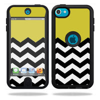 MightySkins Skin Compatible with OtterBox Defender Apple iPod Touch 5G 5th Generation Case Mustard Chevron