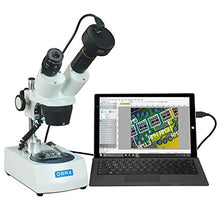 Load image into Gallery viewer, OMAX 20X-40X-80X Cordless Stereo Binocular Microscope with LED Lights and 1.3MP Camera and Cleaning Pack
