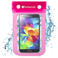 SumacLife Waterproof case Pouch Dry Bag for Nokia Lumia 635, Lumia 630, Lumia ICON, Nokia Lumia 929, Nokia XL, Nokia x, Pink