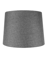 12x14x10 Hardback Drum Lamp Lampshade Granite Grey with Brass Spider fitter - Perfect for table and Desk lamps - Medium, Grey