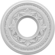 Load image into Gallery viewer, Ekena Millwork CMP10BA Baltimore Thermoformed PVC Ceiling Medallion, 10&quot;OD x 3 1/2&quot;ID x 3/4&quot;P, White
