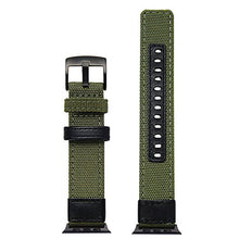 Load image into Gallery viewer, Maxjoy Compatible with Apple Watch Band, 42mm 44mm Nylon Strap Replacement Bands with Metal Clasp Compatible with Apple iWatch SE Series 6 5 4 3 2 1 Sport &amp; Edition, Army Green
