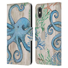 Load image into Gallery viewer, Head Case Designs Officially Licensed Paul Brent Sealife Coastal Leather Book Wallet Case Cover Compatible with Apple iPhone X/iPhone Xs
