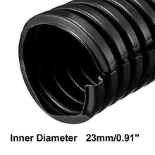 Load image into Gallery viewer, uxcell 8.5 M 23 x 28.5 mm PE Split Corrugated Conduit Tube for Garden,Office Black
