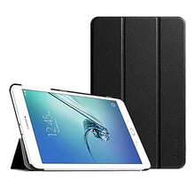 Load image into Gallery viewer, Fintie Slim Case for Samsung Galaxy Tab E 9.6 - Ultra Lightweight Protective Stand Cover for Tab E Wi-Fi / Tab E Nook / Tab E Verizon 9.6-Inch Tablet (SM-T560/T561/T565/T567V), Black
