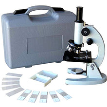 Load image into Gallery viewer, AmScope M60A-ABS-PB10 Beginner Microscope Kit, Mirror Illumination, WF10x and WF16x Eyepieces, 40x-640x Magnification, Includes Case, 5 Blank Slides, and 5 Prepared Slides
