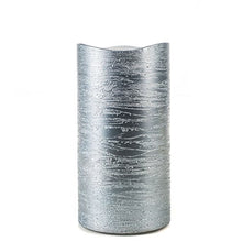 Load image into Gallery viewer, Metallic Collection Flameless Pillar Candle Color: Ice Blue, Size: 6&quot; H x 3&quot; Diameter
