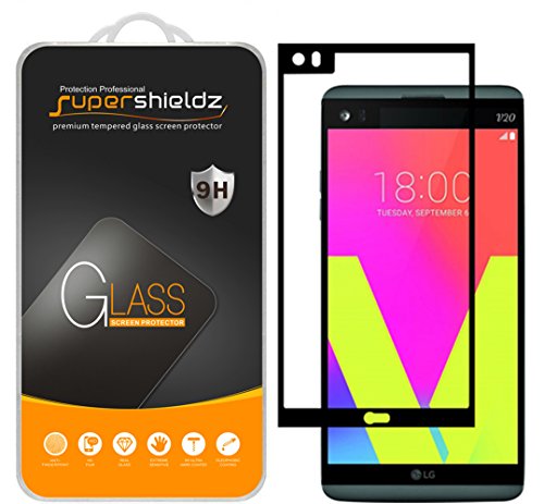 Supershieldz for LG V20 Tempered Glass Screen Protector, (Full Screen Coverage) Anti Scratch, Bubble Free (Black)