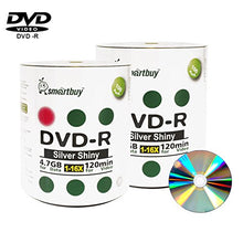 Load image into Gallery viewer, Smartbuy 200-disc 4.7gb/120min 16x DVD-R Shiny Silver Blank Data Recordable Media Disc
