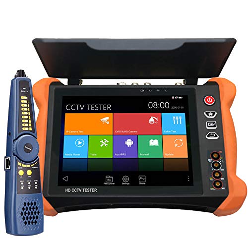 Rsrteng X9-MOVTADHS Full Features 4K CCTV Camera Tester 8-inch IPS Touch Screen Monitor 2048x1536 CCTV Tester with HDTVI HDCVI AHD SDI IP Camera Support DMM OPM VFL TDR Features POE WiFi H.265 HDMI