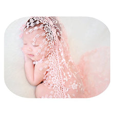 Load image into Gallery viewer, Coberllus Newborn Boy Girl Photography Props Newborn Wraps Baby Photo Shoot Outfits Wrap Lace Yarn Cloth Blanket (Snow Bud Color), 0-12 months
