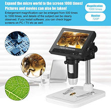 Load image into Gallery viewer, Digital Microscope 4.3&quot; LED Screen Display 720P 10X-1000X Magnification Zoom Camera Video Recorder for Phone Repair Soldering Tool Jewelry Appraisal Biologic
