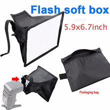 Load image into Gallery viewer, EXMAX 5.9x6.7inches Universal Mini Portable Softbox Diffuser for Canon Nikon Speedlight
