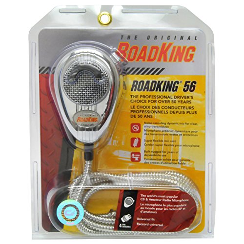 RoadKing RK56CHSS Chrome Noise Canceling CB Microphone with Chrome Flex Cord,XLR