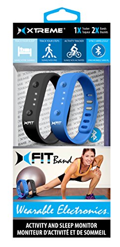 Xtreme X-Fit Fitness Band - Retail Packaging - Black/Blue