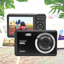 Load image into Gallery viewer, 2.8 inch LCD Rechargeable HD Mini Digital Camera, Vmotal Video Camera Digital Students Cameras 12 MP/HD Compact Camera Sports,Travel,Holiday,Birthday Present for Kids/Beginners/Teens/Seniors (Black)
