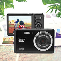 2.8 inch LCD Rechargeable HD Mini Digital Camera, Vmotal Video Camera Digital Students Cameras 12 MP/HD Compact Camera Sports,Travel,Holiday,Birthday Present for Kids/Beginners/Teens/Seniors (Black)