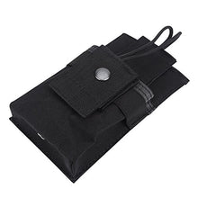 Load image into Gallery viewer, Dioche Radio Holder, Portable Nylon Walkie Talkie Bag Pouch Radio Holder Case for Outdoor Sports (Black)
