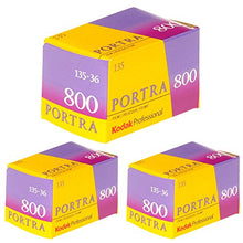 Load image into Gallery viewer, Pack of 3 Kodak 145 1855 Professional Portra 800 Color Negative Film (ISO 800) 35mm 36 Exposures
