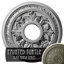Load image into Gallery viewer, Ekena Millwork CM15BAPTF Baltimore Ceiling Medallion, 15 3/8&quot;OD x 4 1/4&quot;ID x 1 1/2&quot;P (Fits Canopies up to 5 1/2&quot;), Hand-Painted Painted Turtle
