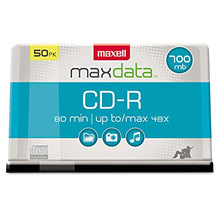 Load image into Gallery viewer, Maxell CD-R Media Spindle, 700MB/80 Minutes, Pack of 50
