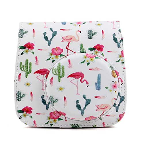 Hurricane Flamingo Shoulder Carrying Protective Case for Fujifilm Instax Mini 8 / 8+ / 9 Instant Camera, with Adjustable Strap - Cactus