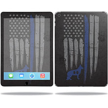 Load image into Gallery viewer, MightySkins Skin Compatible with Apple iPad 5th Gen wrap Cover Sticker Skins Thin Blue Line K9
