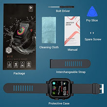 Load image into Gallery viewer, Waterproof Case for Apple Watch 38mm Series 2 &amp; 3 with Band and Built-in Screen Protector, IP68 Waterproof Dustproof Shockproof Protective Case for 38mm iWatch Series 2,3 for Men
