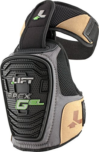 LIFT Safety Apex Gel Knee Guard (Black, One Size) - 1 Pair