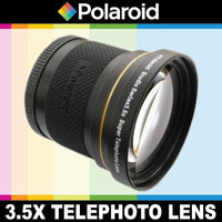 Polaroid Studio Series 3.5X HD Super Telephoto Lens, Includes Lens Pouch with Cap Covers For The Nikon D40, D40x, D50, D60, D70, D80, D90, D100, D200, D300, D3, D3S, D700, D3000, D5000, D3100, D3200,