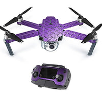 MightySkins Skin Compatible with DJI Mavic Pro Quadcopter Drone - Purple Diamond Plate | Protective, Durable, and Unique Vinyl Decal wrap Cover | Easy to Apply, Remove | Made in The USA
