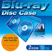 Load image into Gallery viewer, ELECOMMedia Container for Blu-ray, 2Disks, 10Packs / Clear Blue/CCD-BLU210CBU
