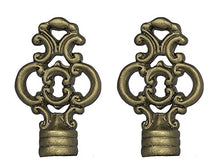 Load image into Gallery viewer, Urbanest Set of 2 Key Lamp Finials, 2 3/8-inch Tall, Antique Gold
