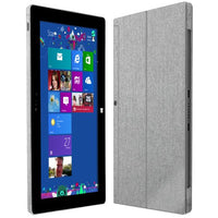 Skinomi Brushed Aluminum Full Body Skin Compatible with Microsoft Surface 2 (Full Coverage) TechSkin with Anti-Bubble Clear Film Screen Protector