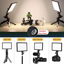 Load image into Gallery viewer, Viltrox 2 Sets Photography LED Video Light Lamp with Bi-Color 3300K-5600K, HD LCD Display Screen,CRI 95 for DSLR Table Photo Studio with Tripods
