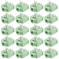 uxcell 20Pcs PCB Mount 3.5mm 5 Pin Socket Headphone Stereo Jack Audio Video Connector Green PJ-3F07-5P