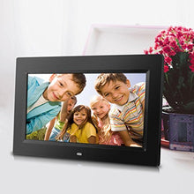 Load image into Gallery viewer, 10-Inch Digital Photo Frame (Black), Hi-Resolution, Various Transitional Effects, Slide Show,Interval time Adjustable, Plug in a SD Card or Flash Drive to Access and Display Your Photos.
