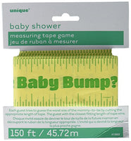Unique 150ft Baby Shower Bump Measuring Tape Game, Multicolor, 5.75