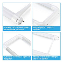 Load image into Gallery viewer, jimwhen 10 Pack T8 T10 T12 U-Bend Light Fixture,LED U Shaped Bulbs,18W(40W Equivalent),2200LM Super Bright,5000K Daylight,Dual-End Powered,Ballast Bypass,2FT LED U Bent Light Bulb for Office,School
