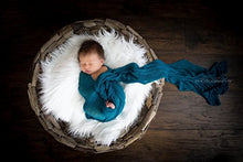 Load image into Gallery viewer, White Faux Mongolian Fur Photography Prop 18&quot;x20&quot;, Newborn Prop, Basket Stuffer, Layering Blanket, Rug (Small)
