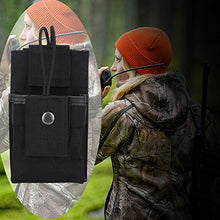 Load image into Gallery viewer, Asixx Radio Holder, Radio Holder, Tactical Series Radio Pouch or Nylon Talkie Bag,Pouch Radio Holder Case Designed for Molle Vest, Belt or Bag,Hold Small Devices Like Phone, GPS, Walkie Talkie(Black)
