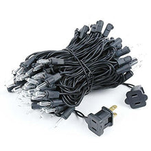 Load image into Gallery viewer, Novelty Lights 100 Light Clear Christmas Mini Light Set, Black Wire, 34&#39; Long
